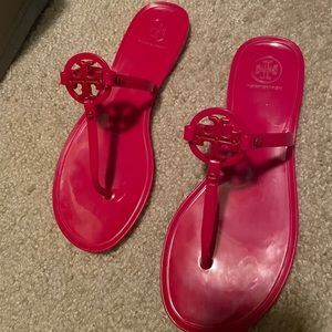 Tory Burch red thong sandals